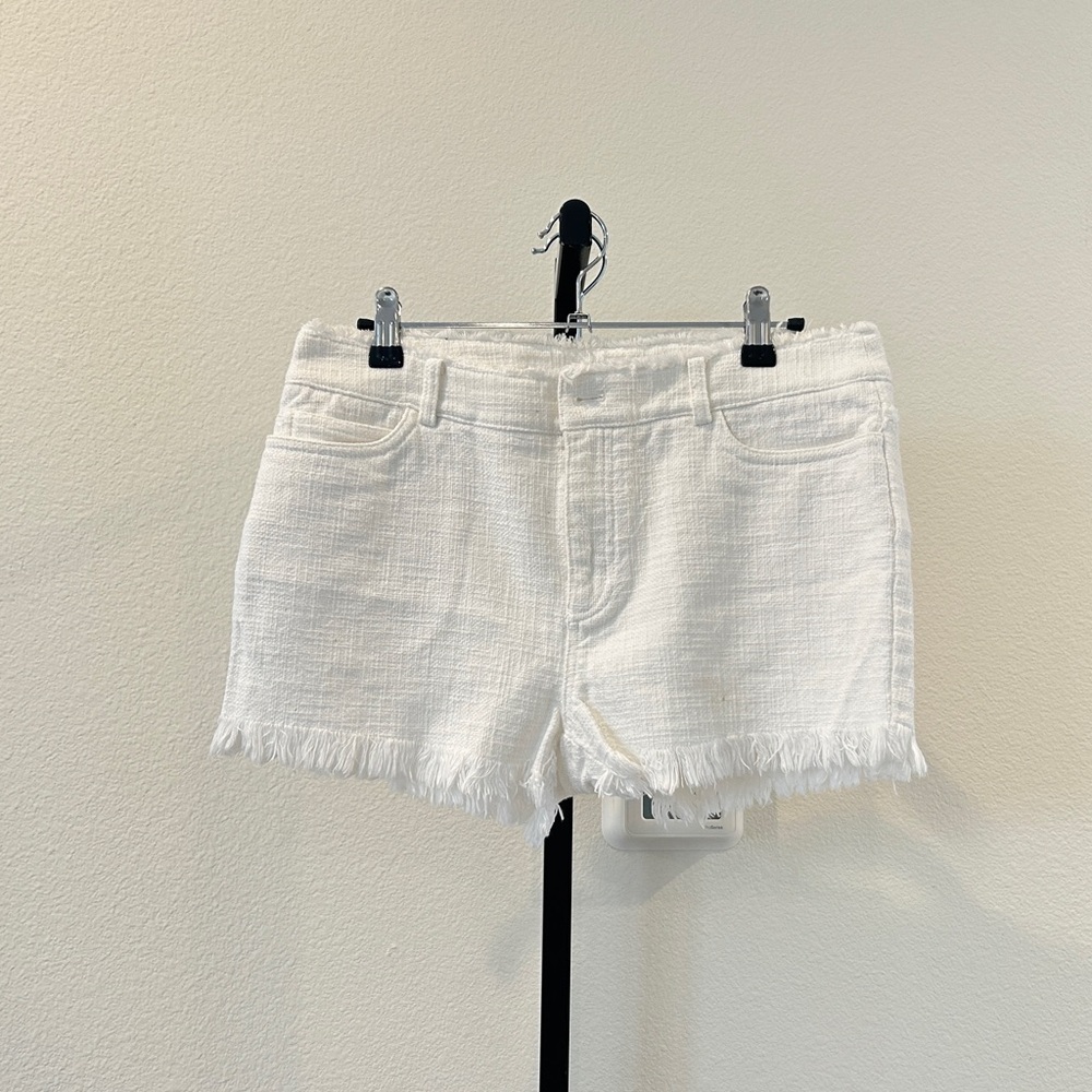 T by Alexander Wang Shorts White Boucle Denim Size 27, New